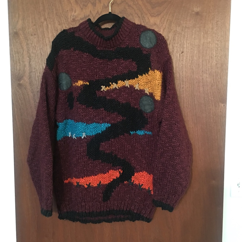 Oversized colorful vintage sweater